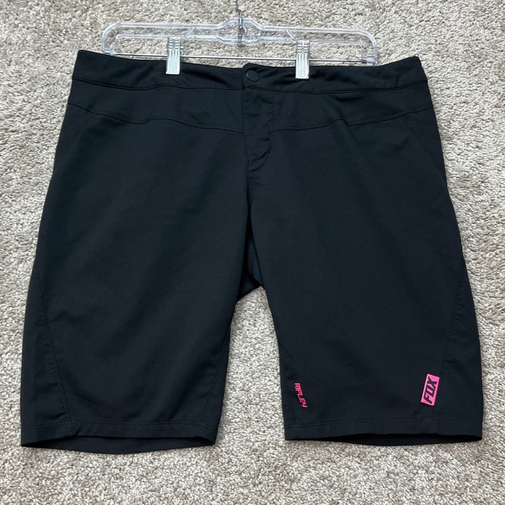 Fox Racing Ripley Shorts Mens Large Black Pink MTB Mountain Bike Cycling Pockets